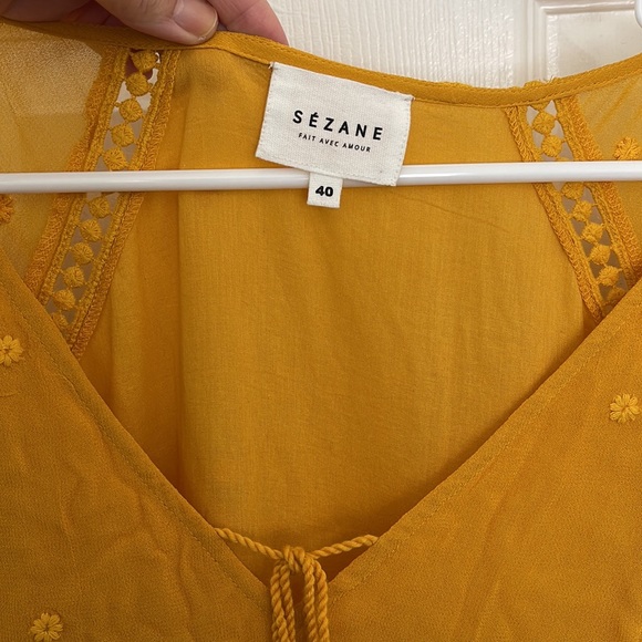 Sézane alana dress size 40 color saffron - Picture 5 of 10